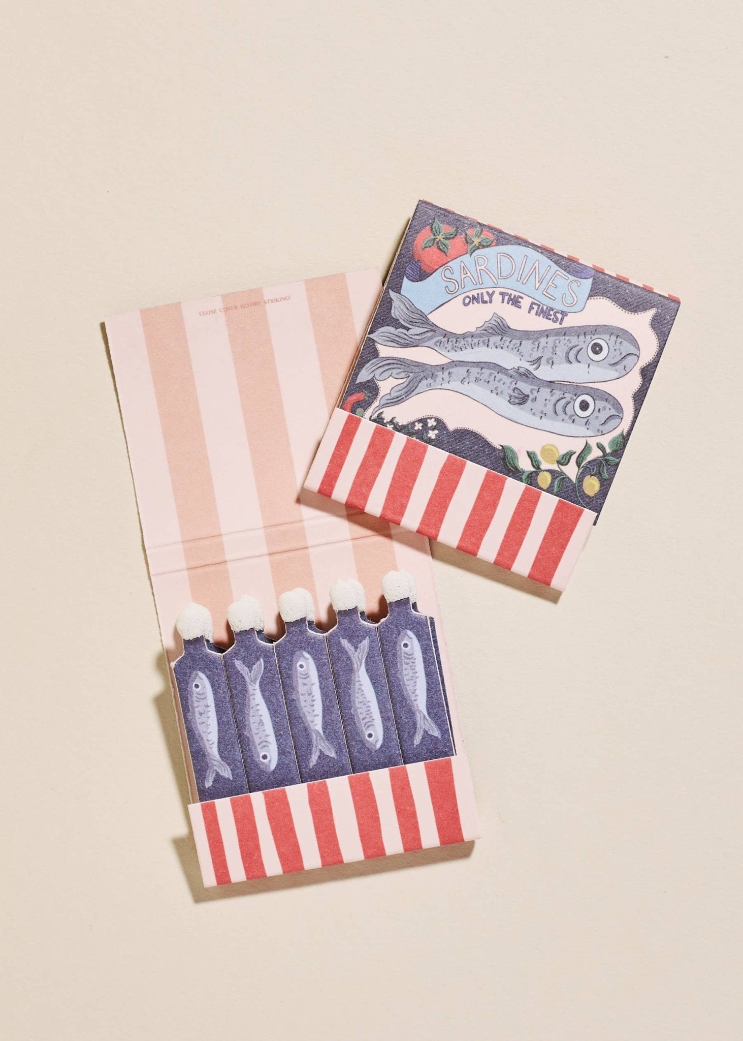 One & Only Paper - Sardine Tin Printed 10 Stem Matchbook - Addie Rose Austin