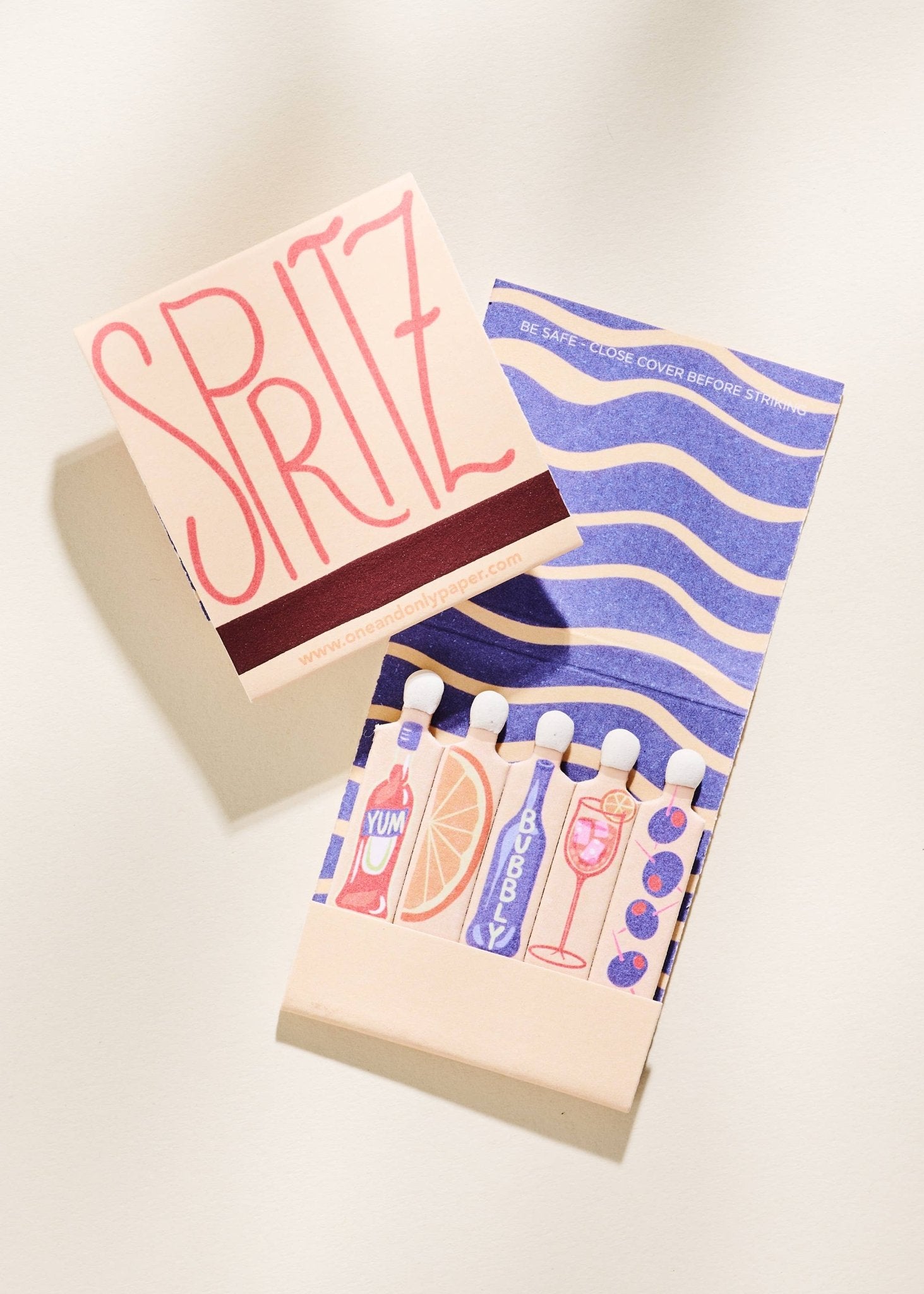 One & Only Paper - Spritz Italian Summer Printed 10 Stem Matchbooks - Addie Rose Austin