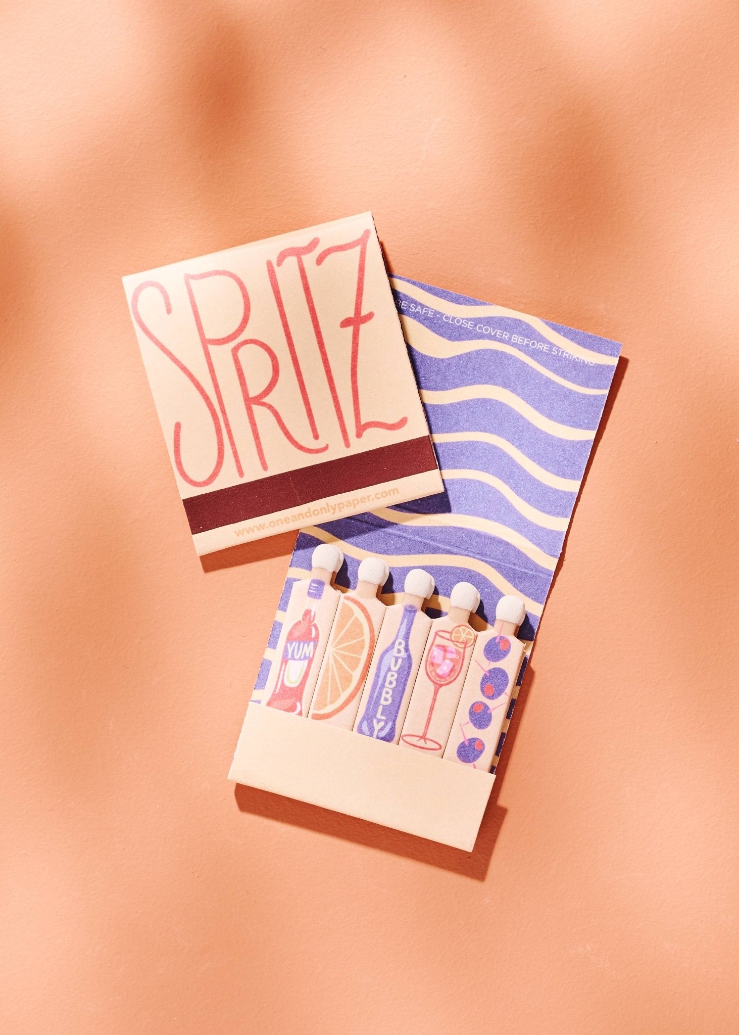 One & Only Paper - Spritz Italian Summer Printed 10 Stem Matchbooks - Addie Rose Austin