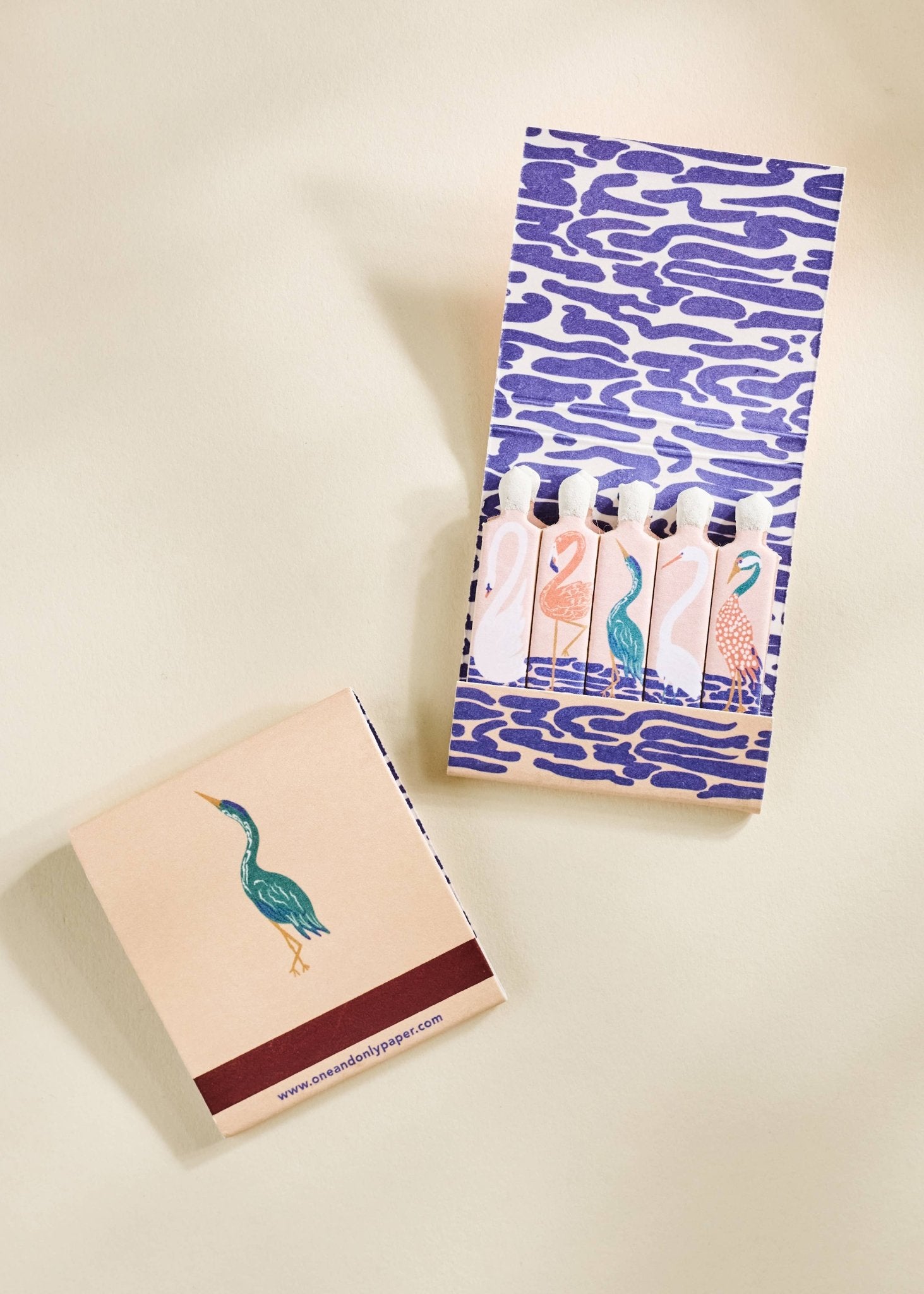 One & Only Paper - Tropical Sunset Birds Printed Matchbook - Addie Rose Austin