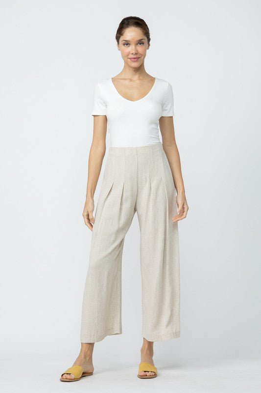 Palazzo Linen Pants - Addie Rose Boutique - Austin