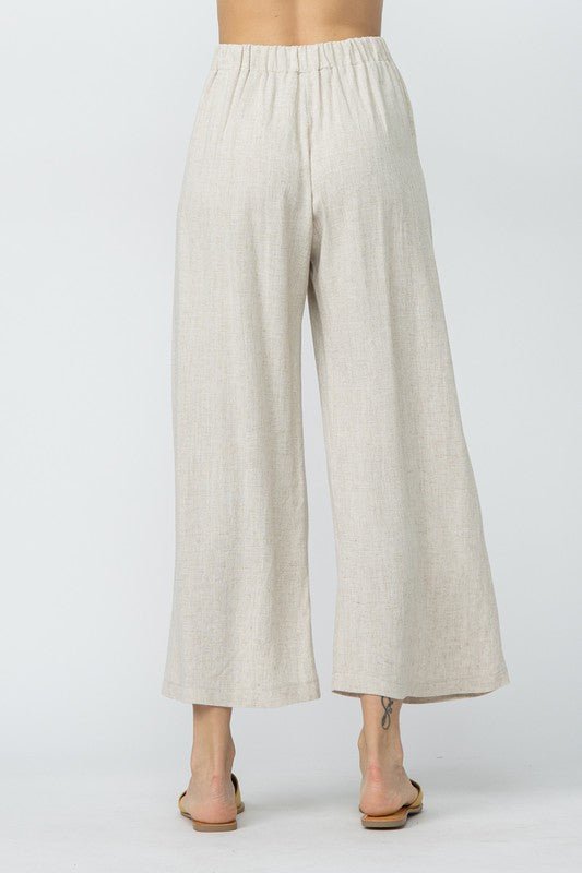 Palazzo Linen Pants - Addie Rose Boutique - Austin
