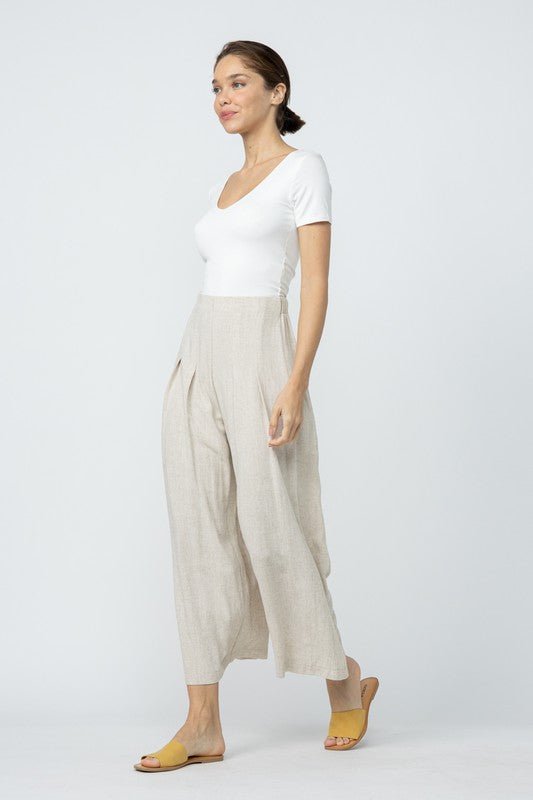 Palazzo Linen Pants - Addie Rose Boutique - Austin