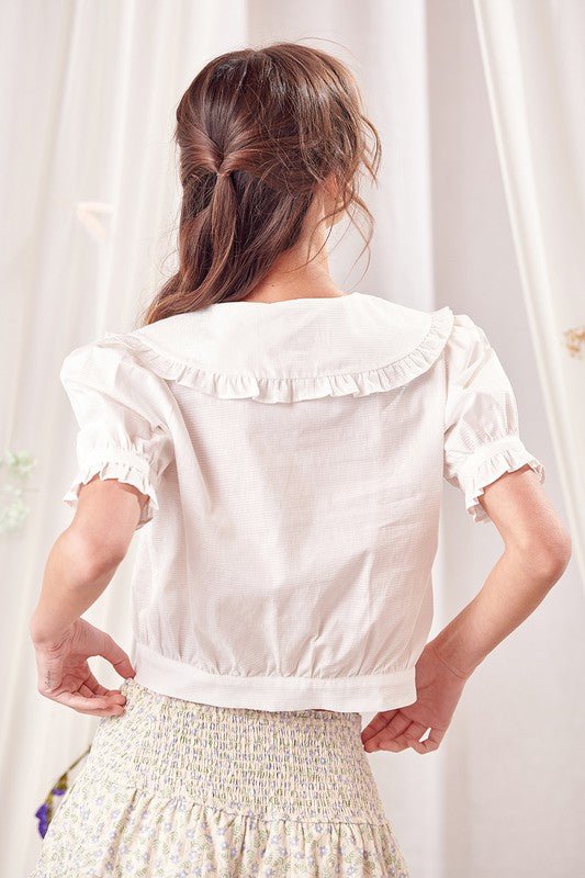 Peter Pan Crop Top - Addie Rose Boutique - Austin