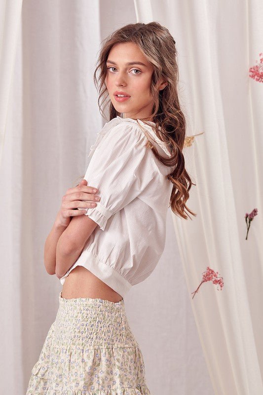 Peter Pan Crop Top - Addie Rose Boutique - Austin