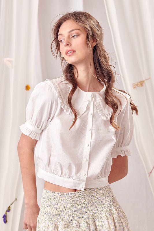 Peter Pan Crop Top - Addie Rose Boutique - Austin