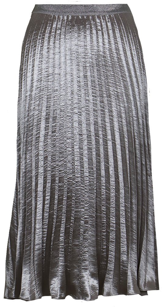Pewter Pleated Skirt - Addie Rose Boutique - Austin