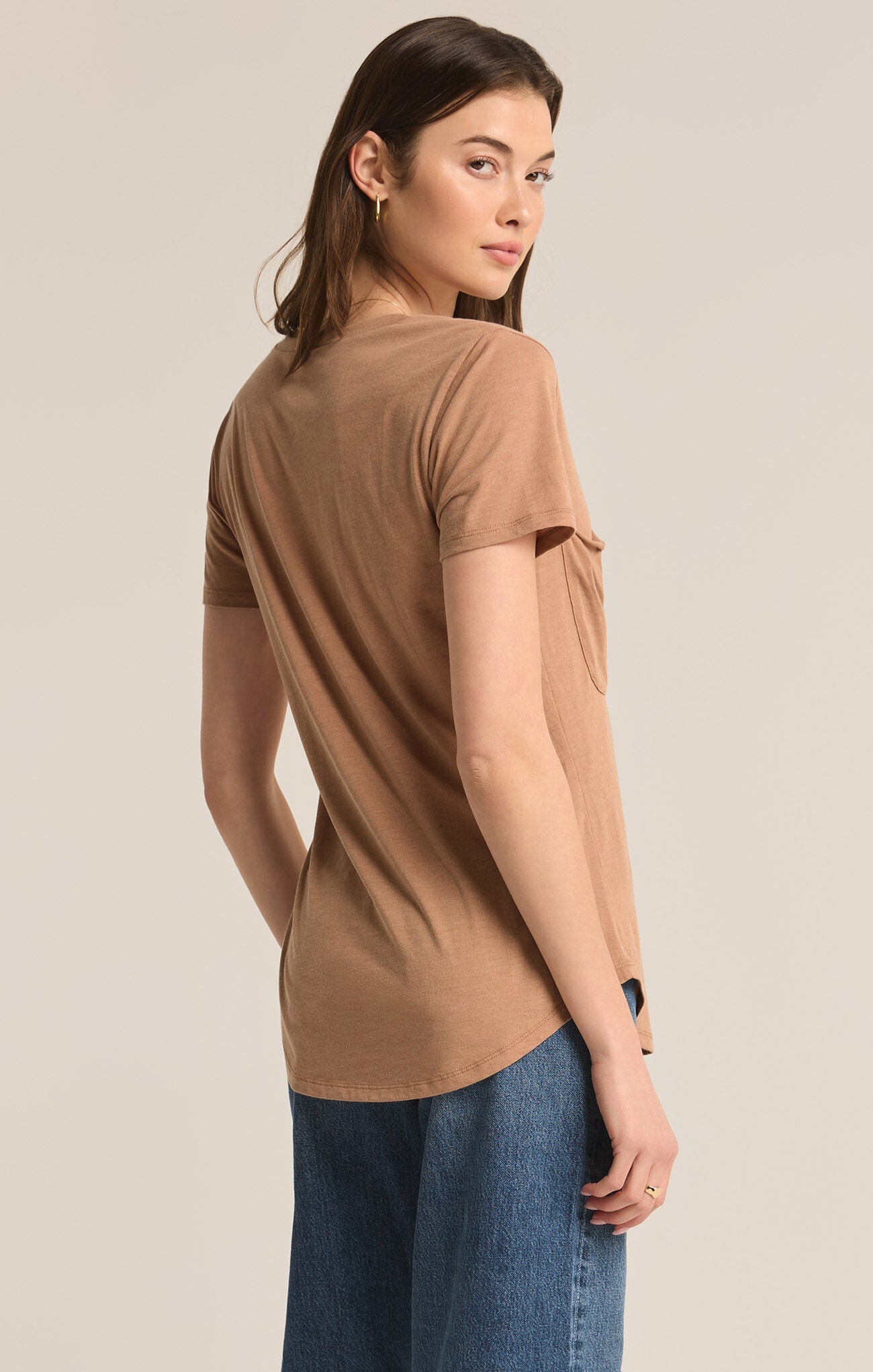 Pocket Tee - Burro - Addie Rose Boutique - Austin