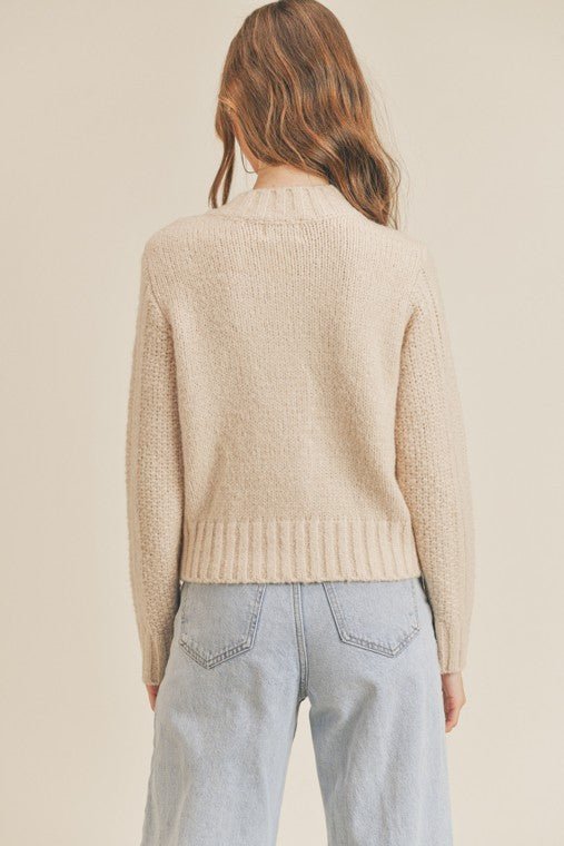 Pompom Button Down Cardigan - Addie Rose Boutique - Austin