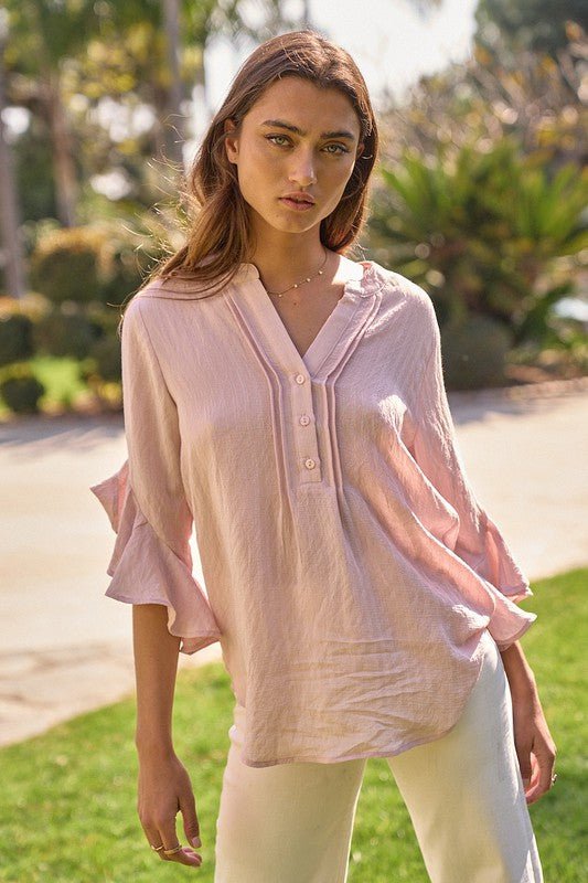 Pressley Pink Tunic - Addie Rose Boutique - Austin