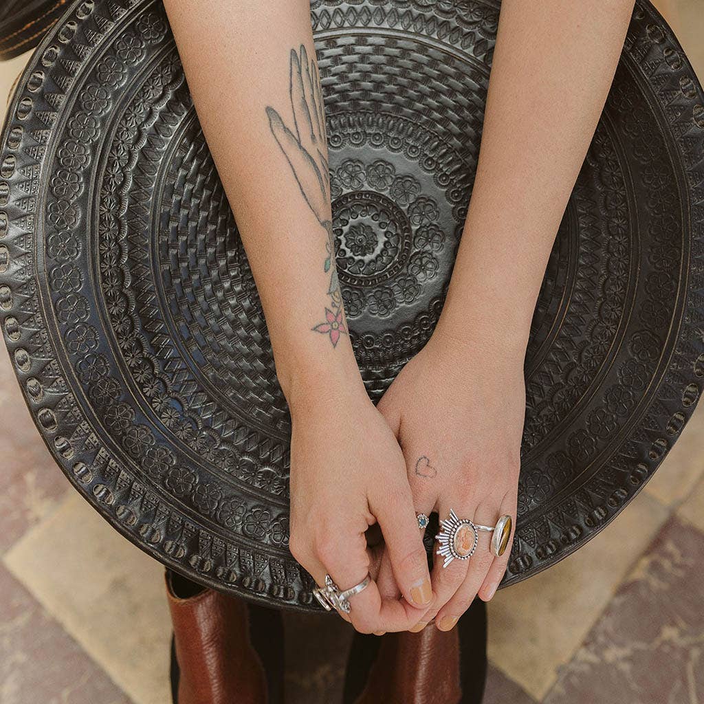 Purse & Clutch - Embossed Leather Circle Shoulder Bag - Addie Rose Boutique - Austin
