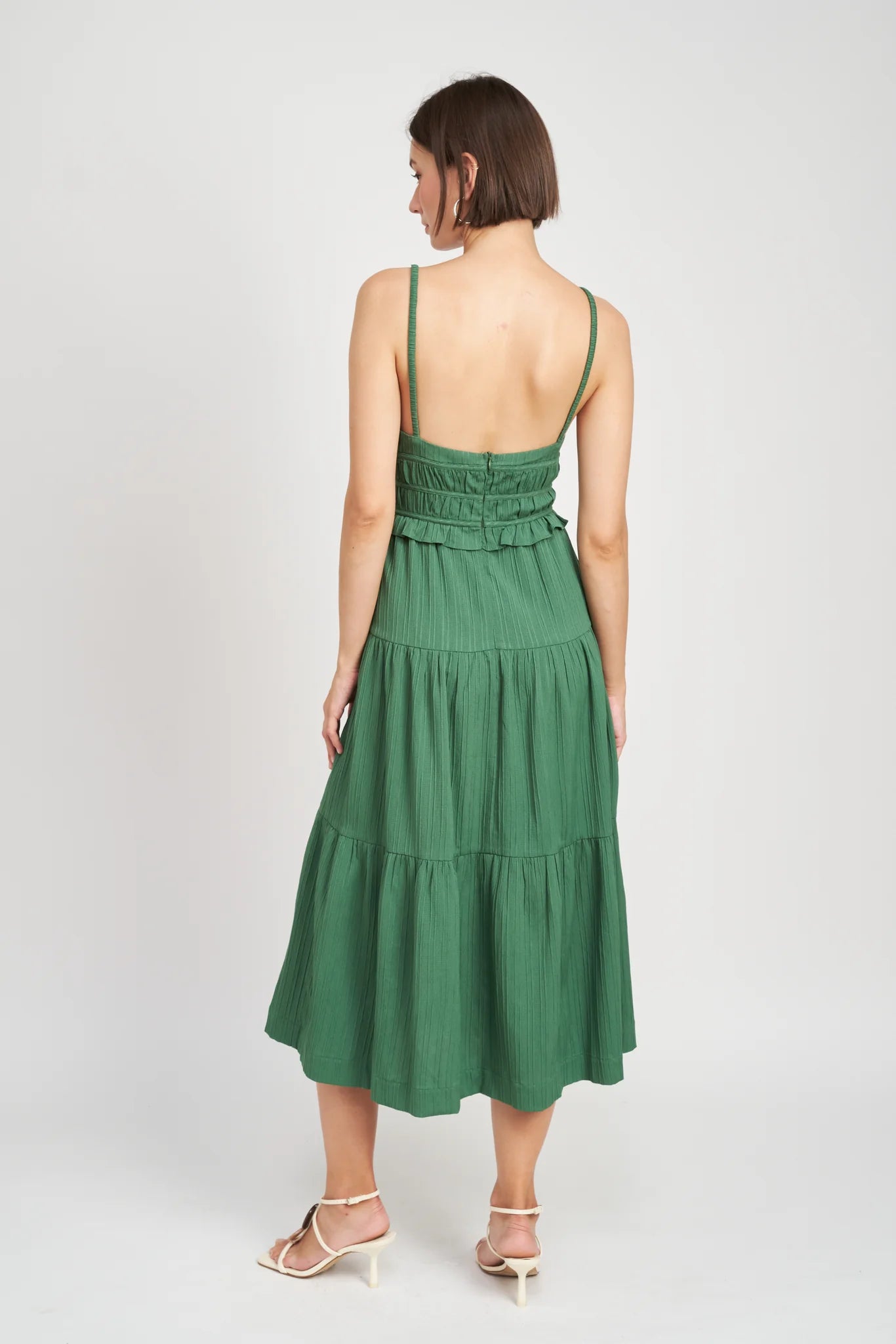 Rider Green Midi Dress - Addie Rose Boutique - Austin
