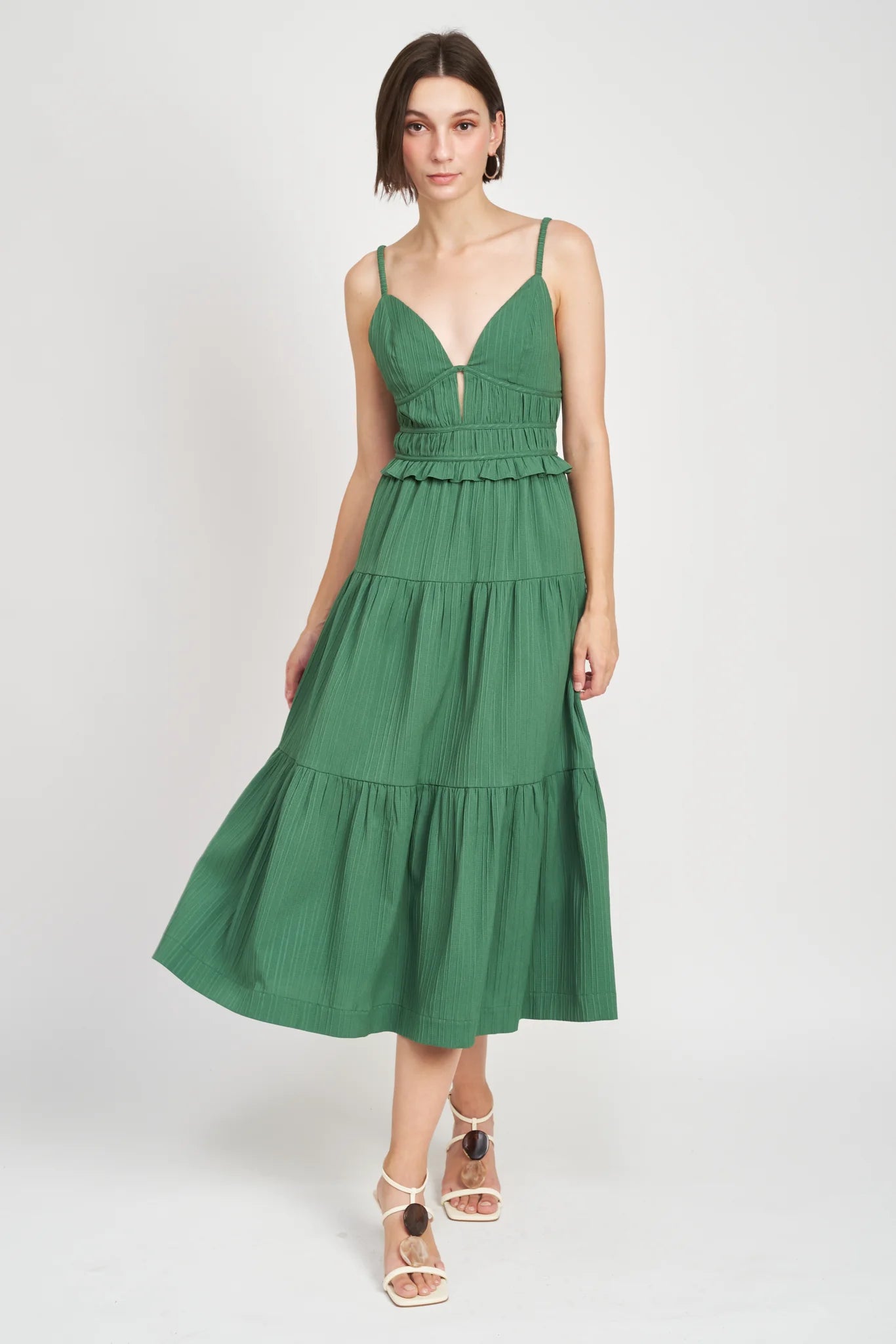 Rider Green Midi Dress - Addie Rose Boutique - Austin