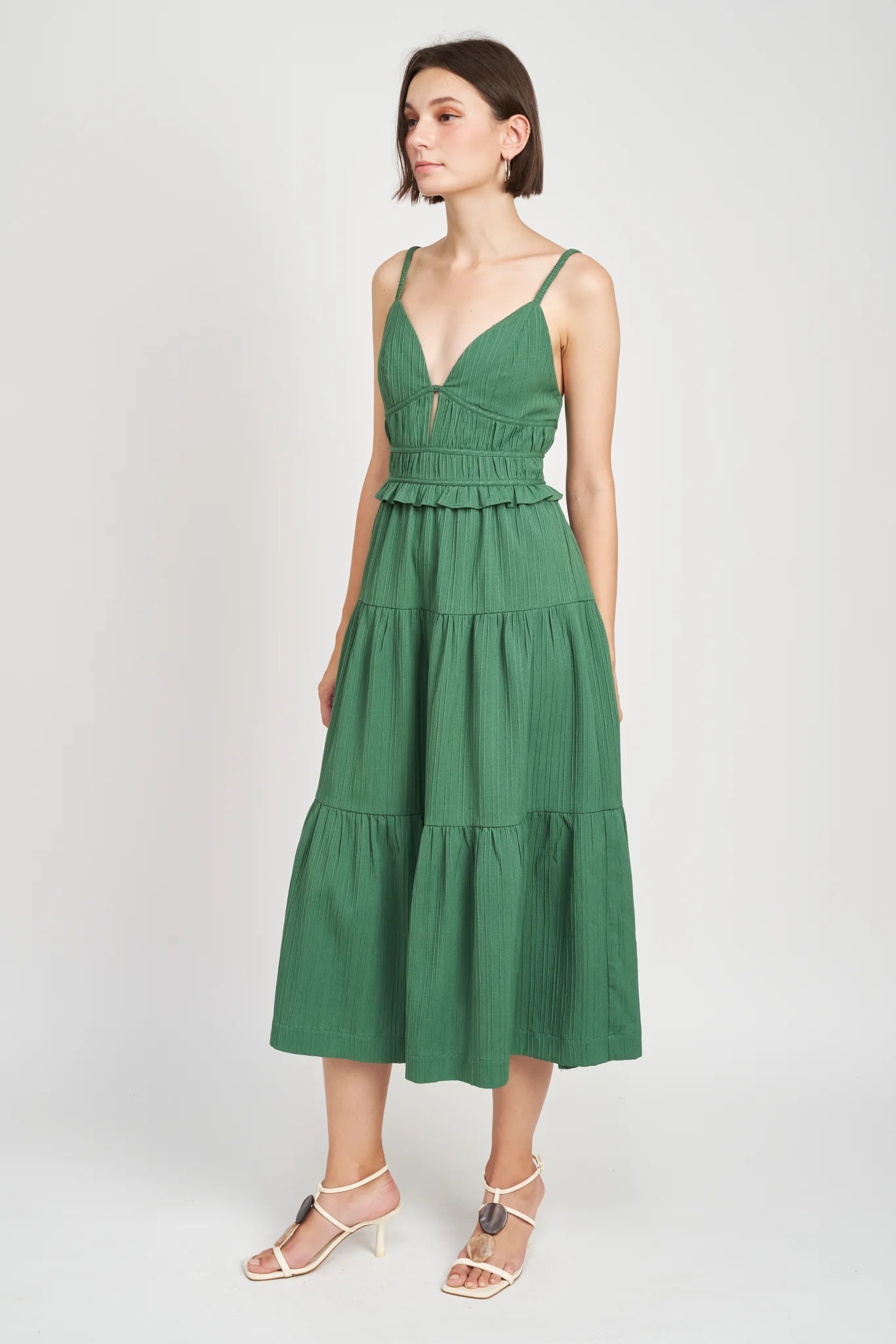 Rider Green Midi Dress - Addie Rose Boutique - Austin
