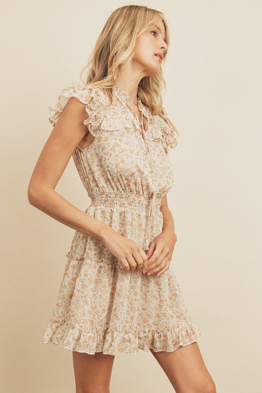 Ruffled Mini Dress - Addie Rose Boutique - Austin