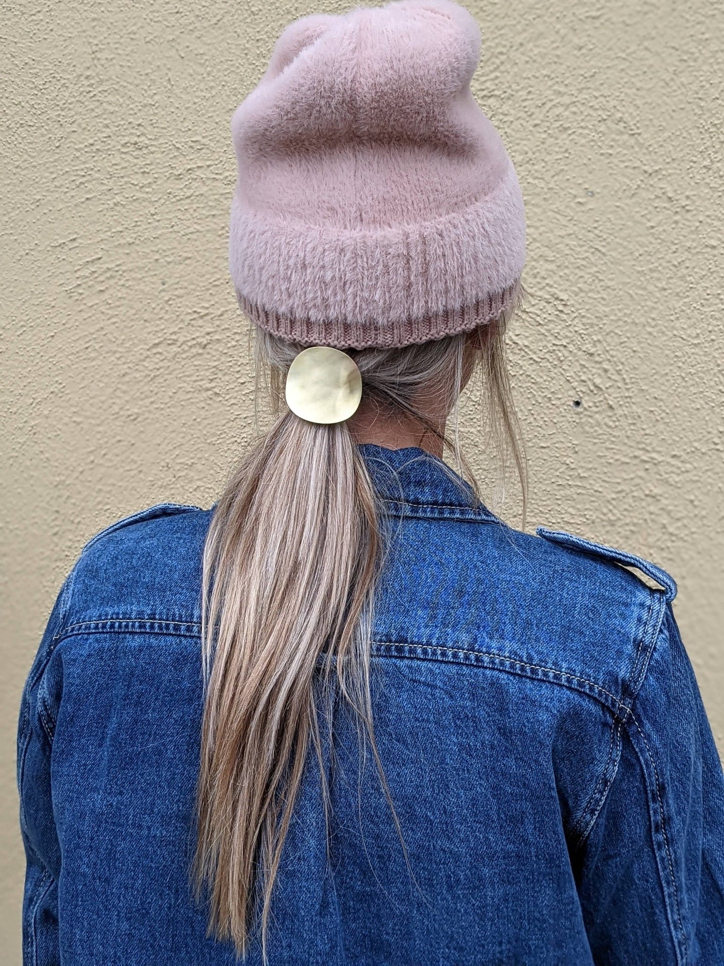 Sculptural Oval Brass Ponytail Holders - Size Medium - Addie Rose Boutique - Austin