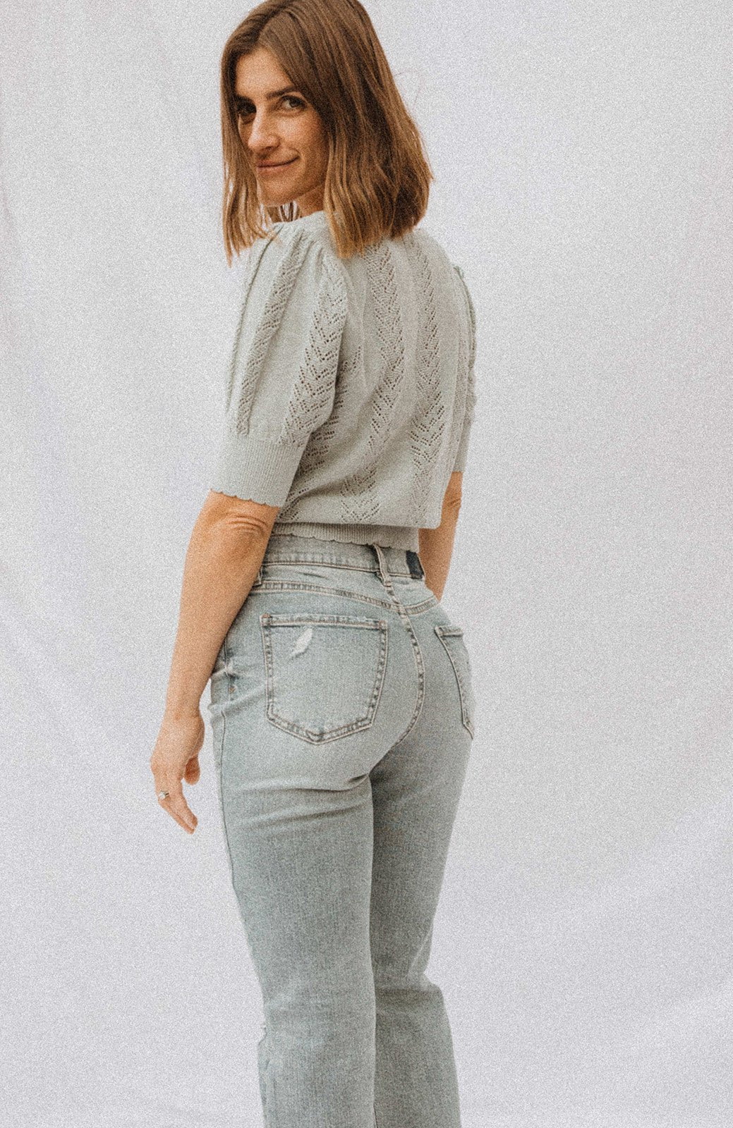 Short Sleeve Crop Knit - Addie Rose Boutique - Austin