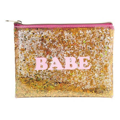Slant Collections by Creative Brands - 6IN COSMETIC BAG - BABE CLEAR - Addie Rose Boutique - Austin