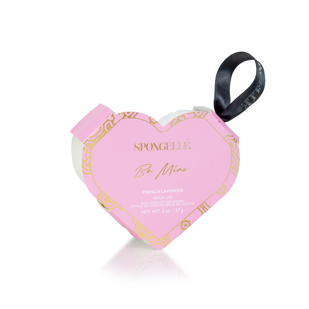 Spongellé - Be Mine Heart Buffer | French Lavender - Addie Rose Boutique - Austin