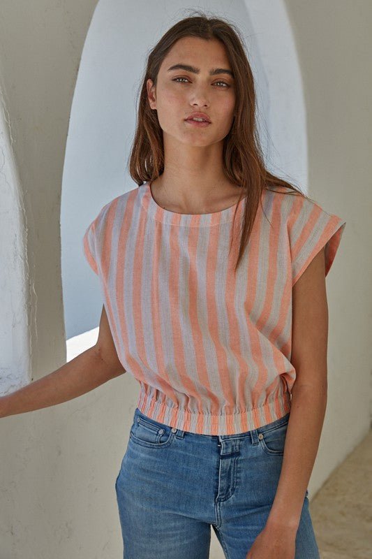 Sun Stripe Top - Addie Rose Boutique - Austin