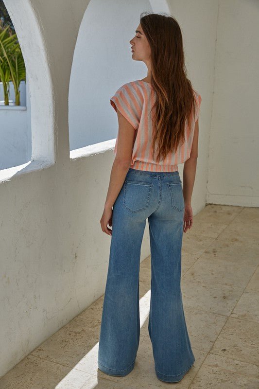 Sun Stripe Top - Addie Rose Boutique - Austin
