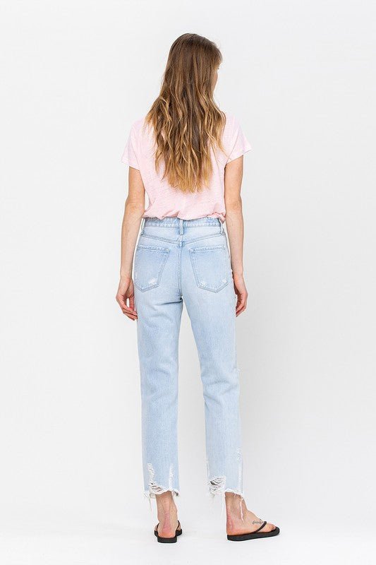 Super High Rise Distressed Jean - Addie Rose Boutique - Austin