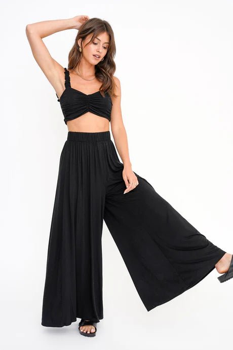 Throwback Wide Leg Pant - Addie Rose Boutique - Austin