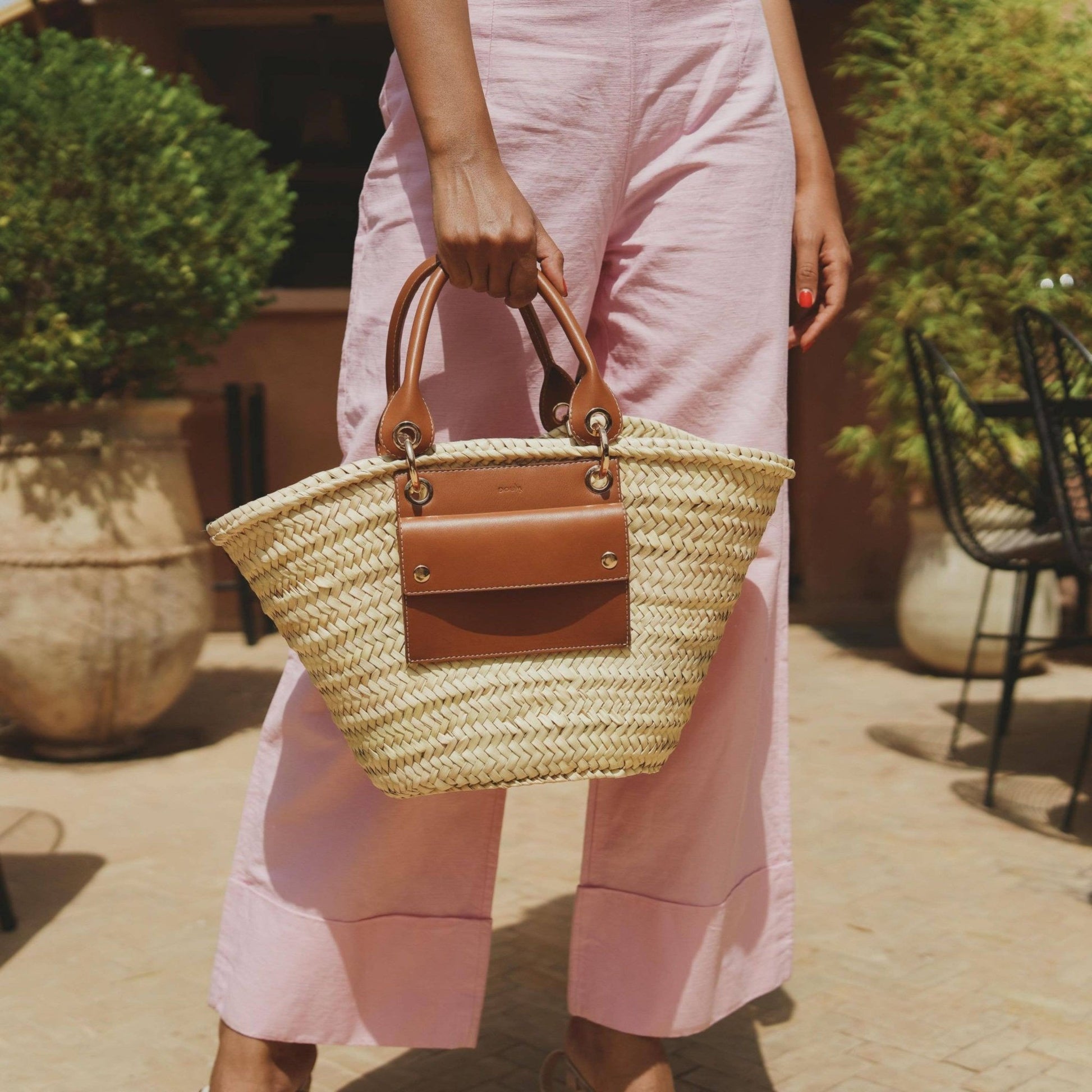 Tote Straw Bag - Made in Morroco - Addie Rose Boutique - Austin