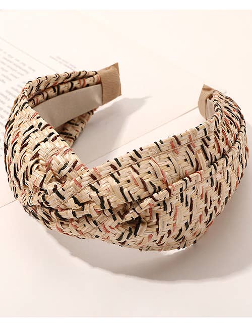 Vanka Handwoven Rattan Twist Knot Wide Headband Fair - Addie Rose Boutique - Austin