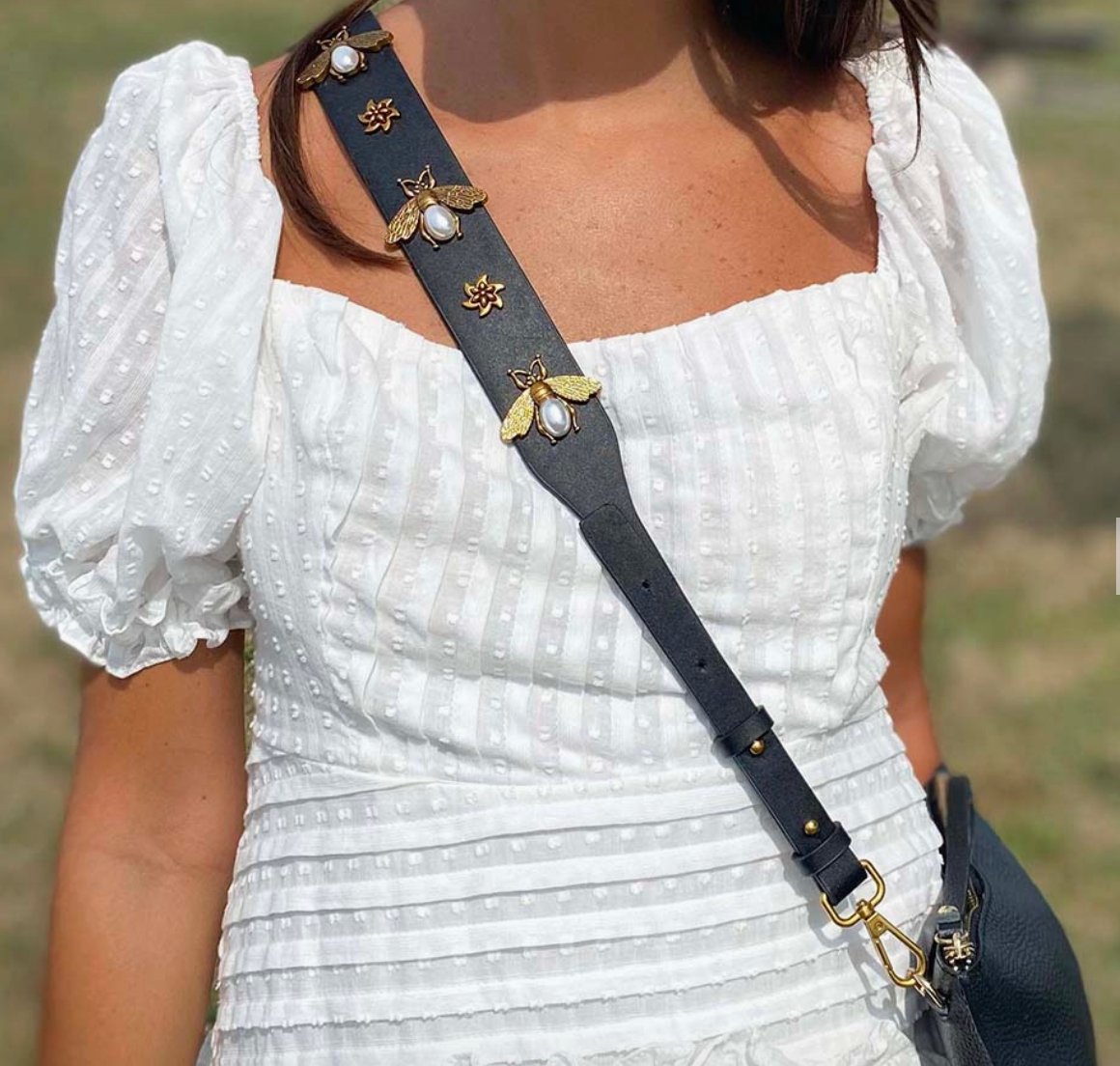 Vegan Leather Bee Strap - Addie Rose Boutique - Austin