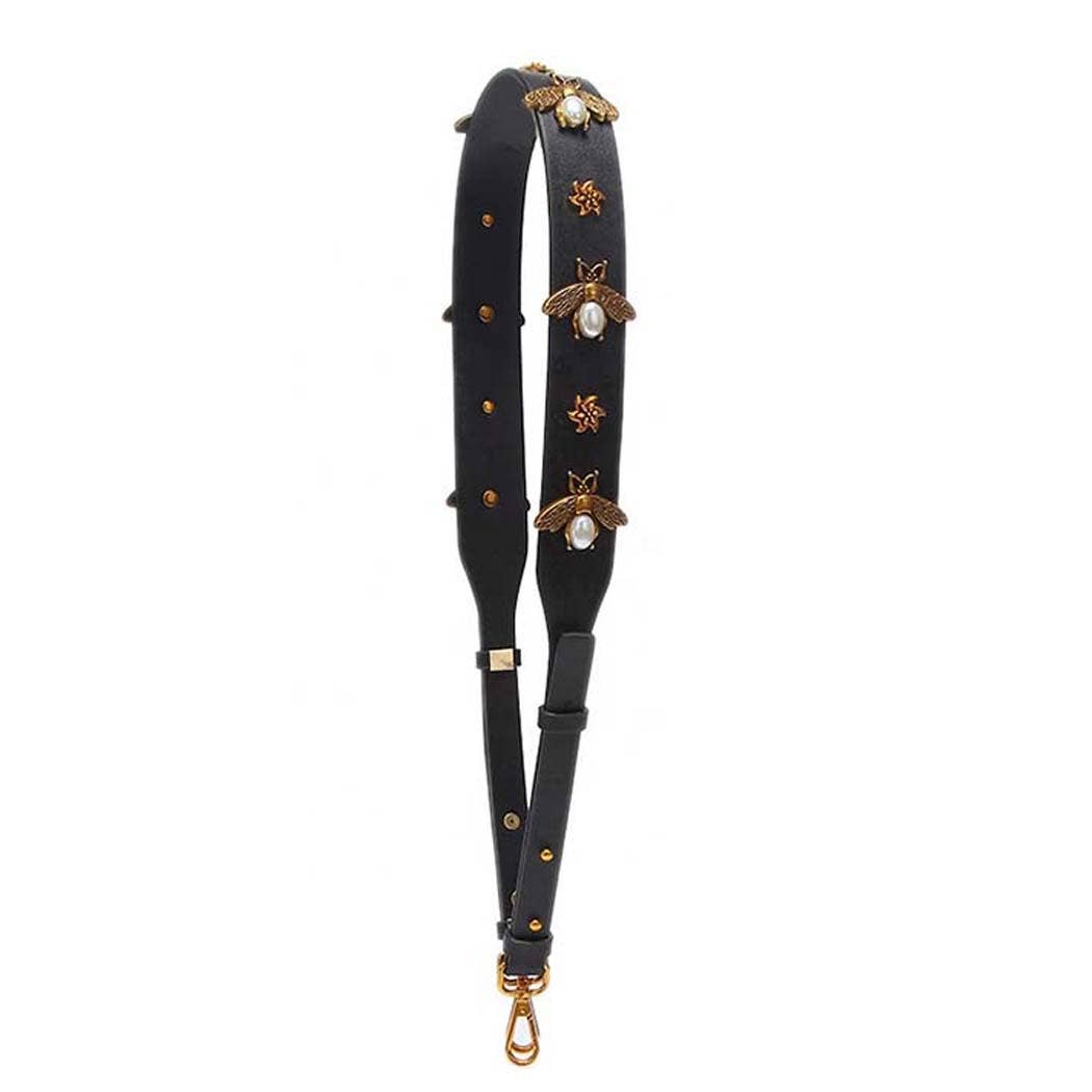 Vegan Leather Bee Strap - Addie Rose Boutique - Austin