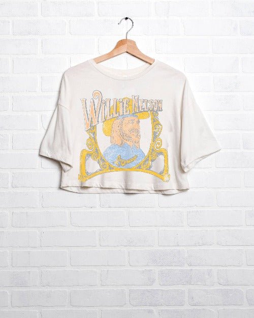 Willie Nelson In Concert Cropped Graphic Tee - Addie Rose Boutique - Austin
