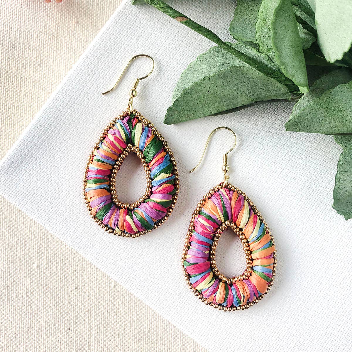 WorldFinds - Candied Pillow Teardrop Earrings