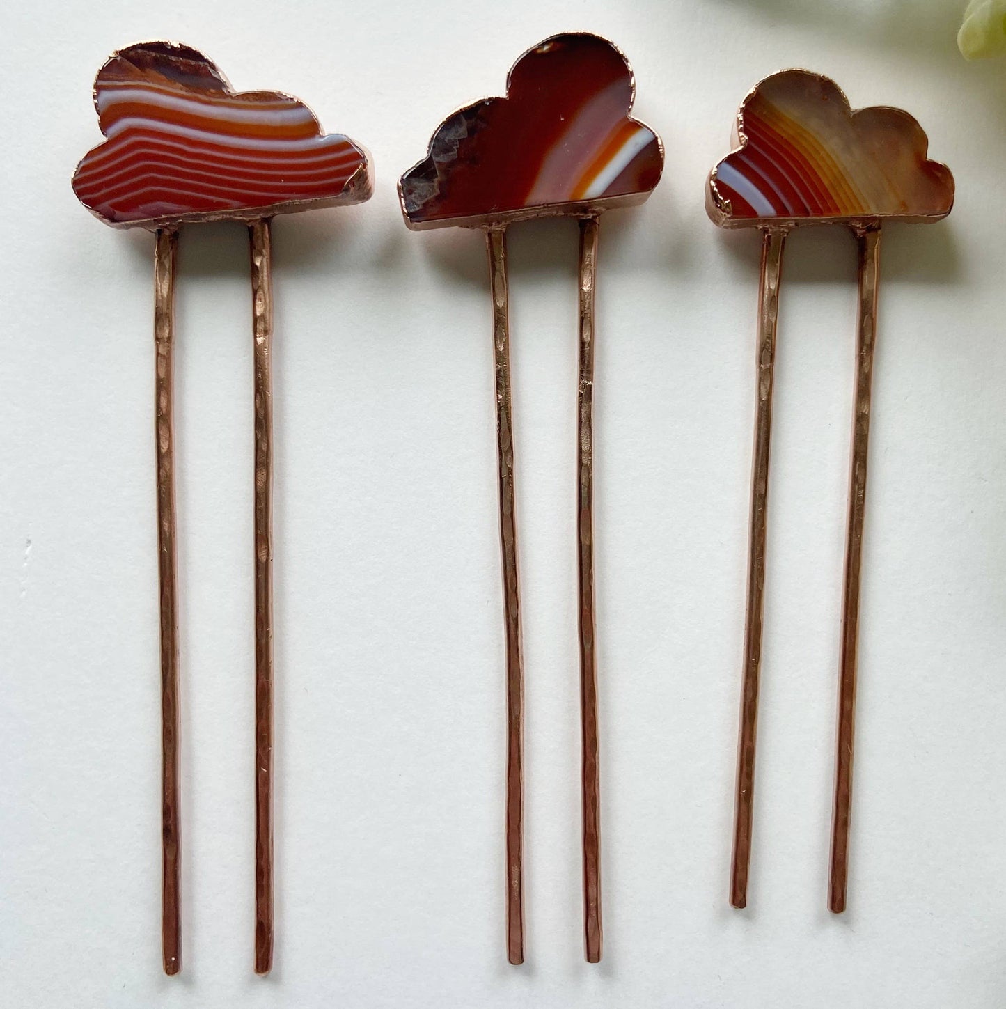 Carnelian Cloud Hair Pin