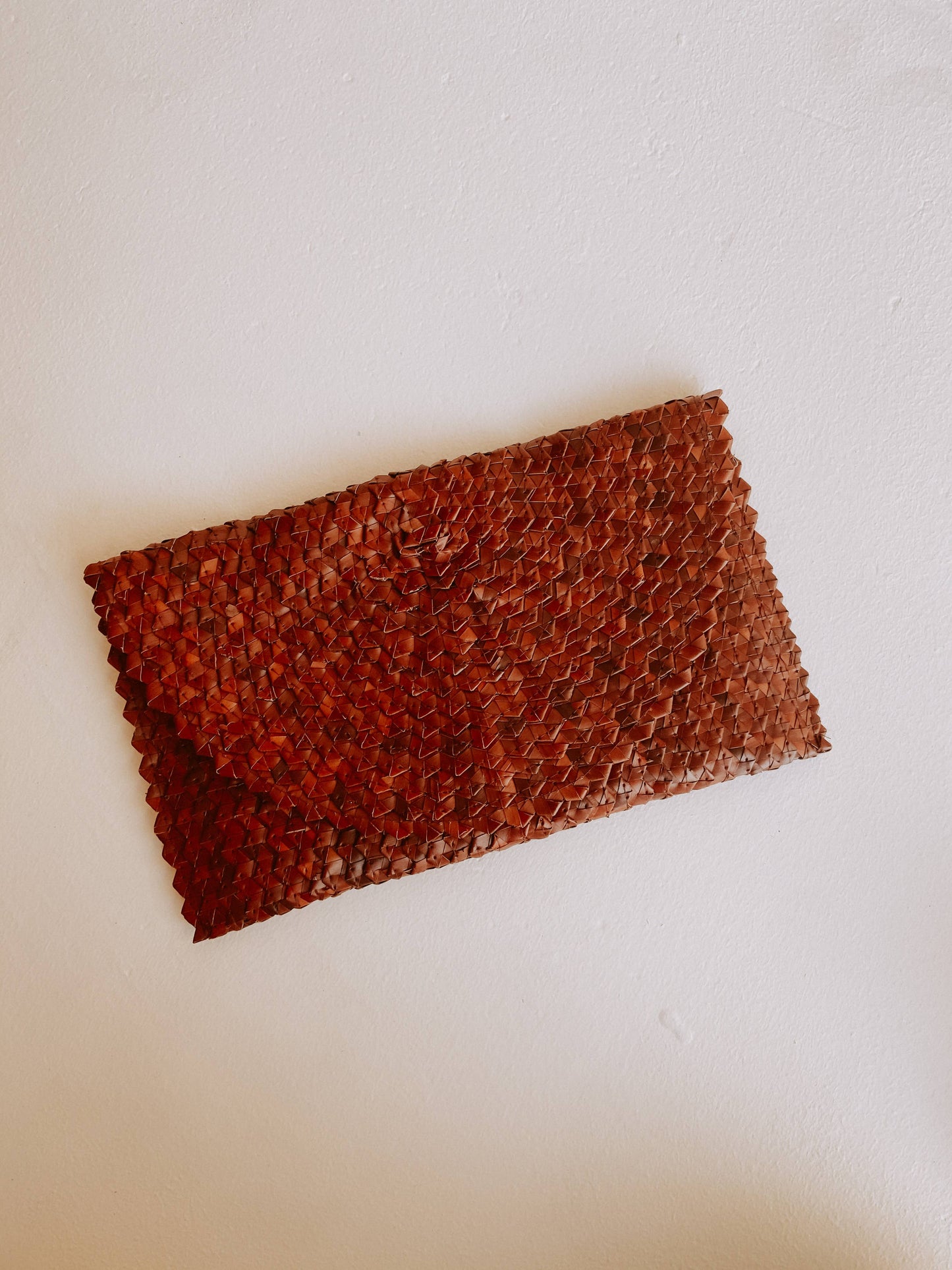 Amber Rattan Clutch