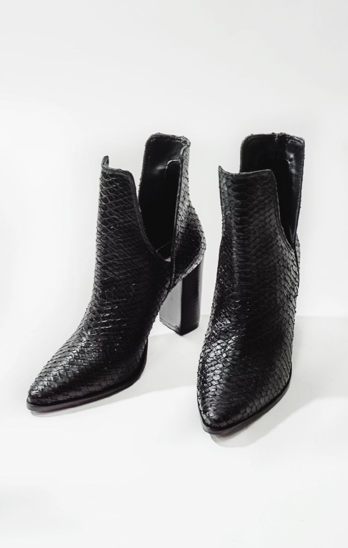 KAANAS - Merida open ankle high-heeled booties