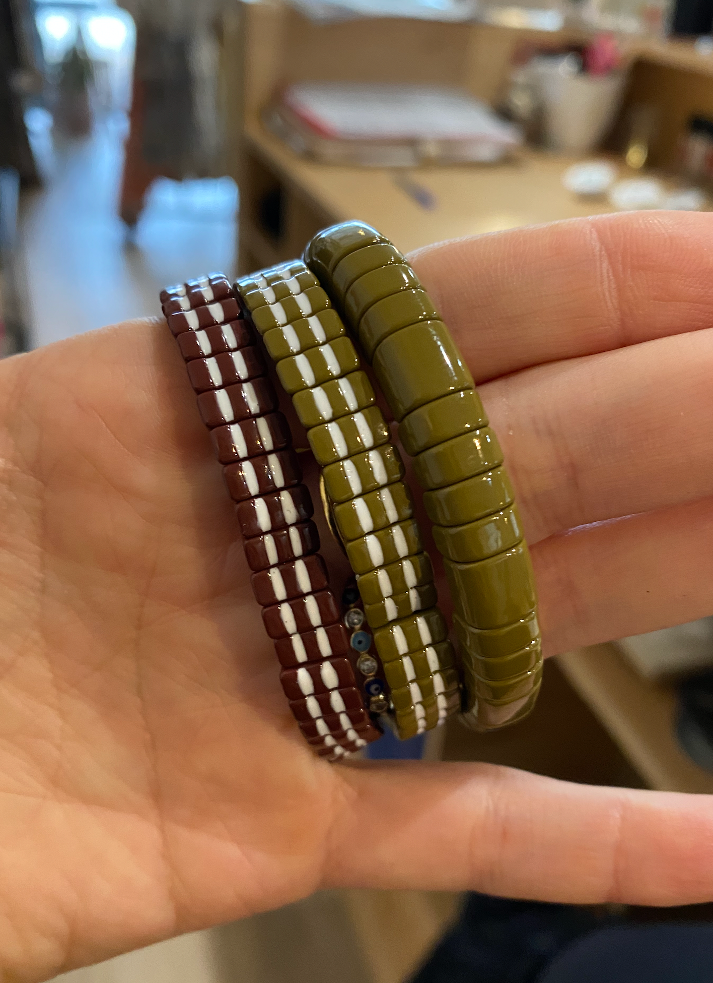 Stripe & Rounded Bracelts