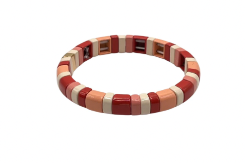 LLNY Rounded Bracelet in Reds