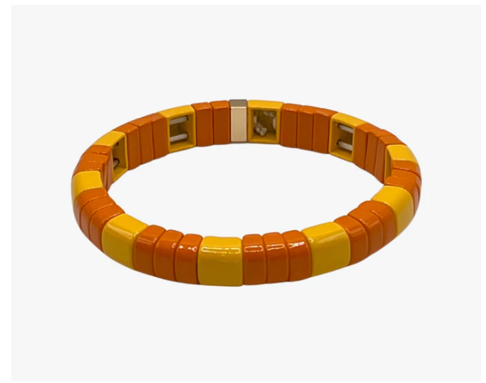 Orange Enamel Bracelet