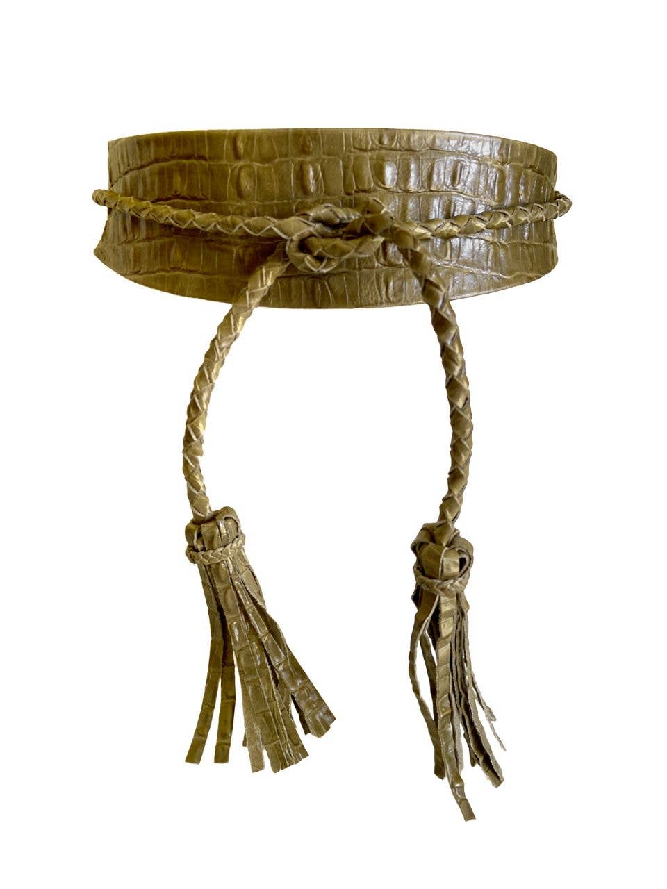 ADA Collection Belts - Lucky Belt - Green Croco - OS