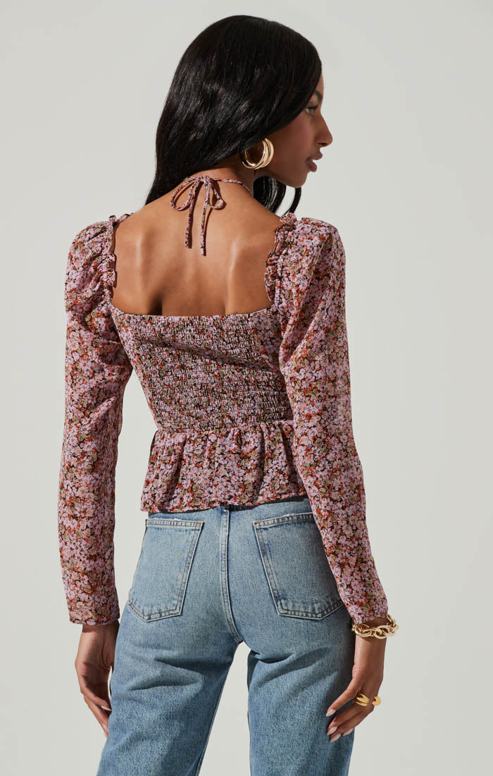 Toni Long Sleeve Ruched Top