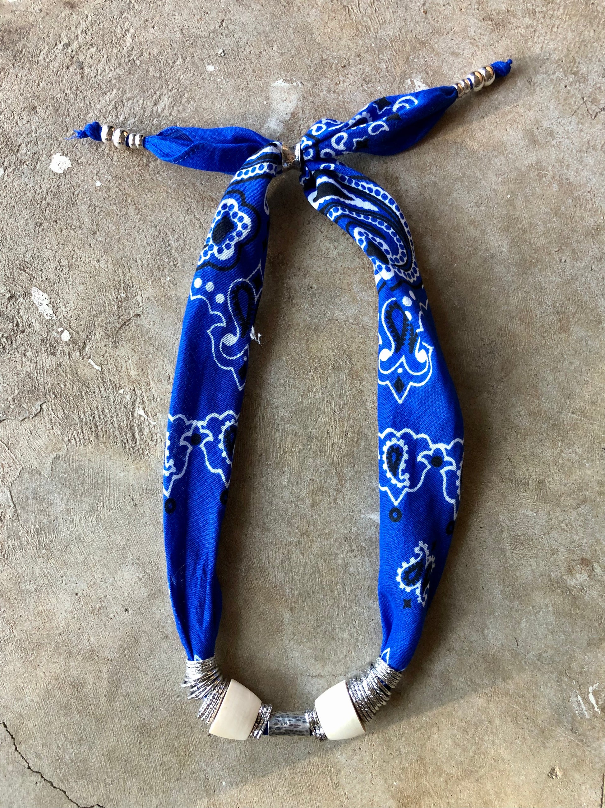 Tiffany's Sterling Silver Mixed Media Bandana Necklace