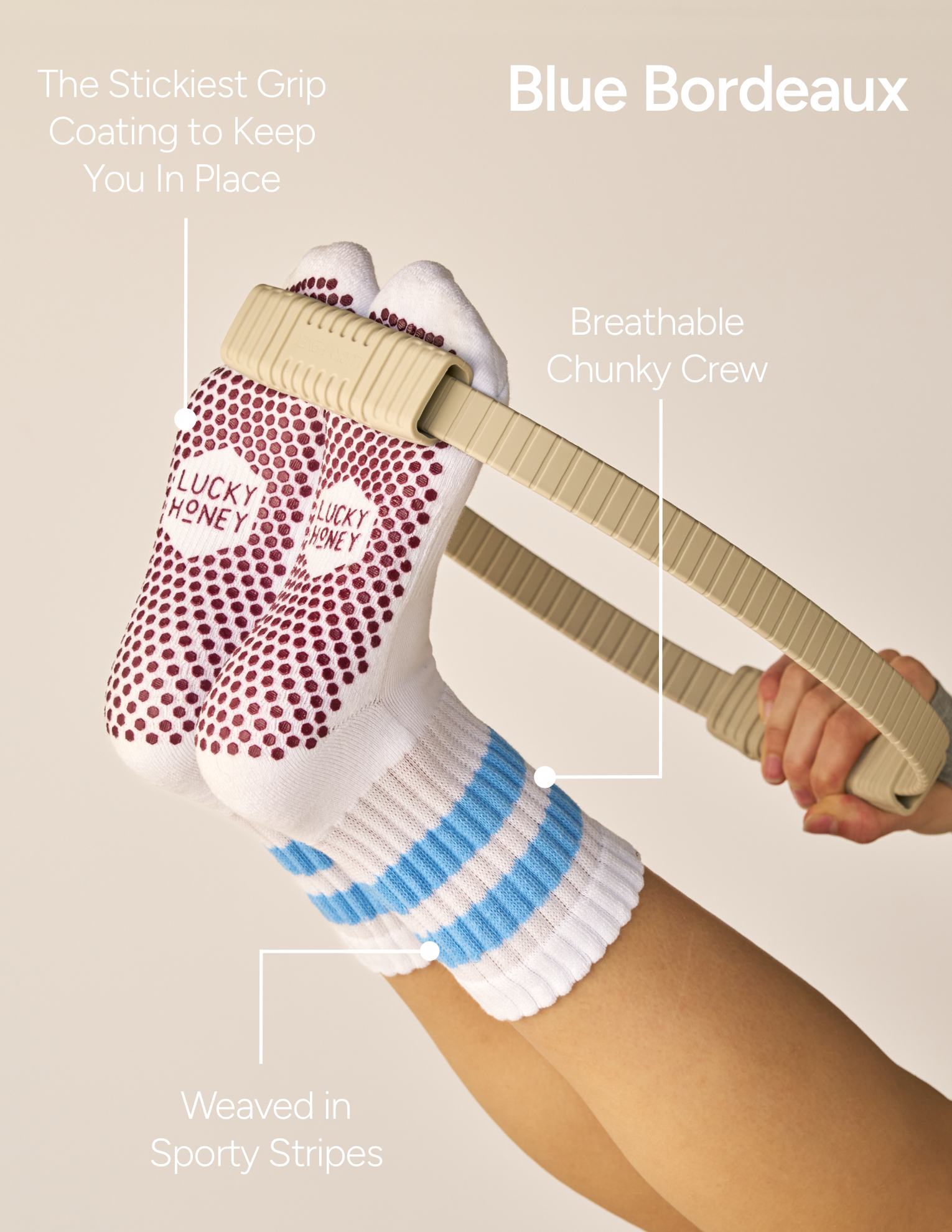 LUCKY HONEY - The Chunky Crew Grip Sock