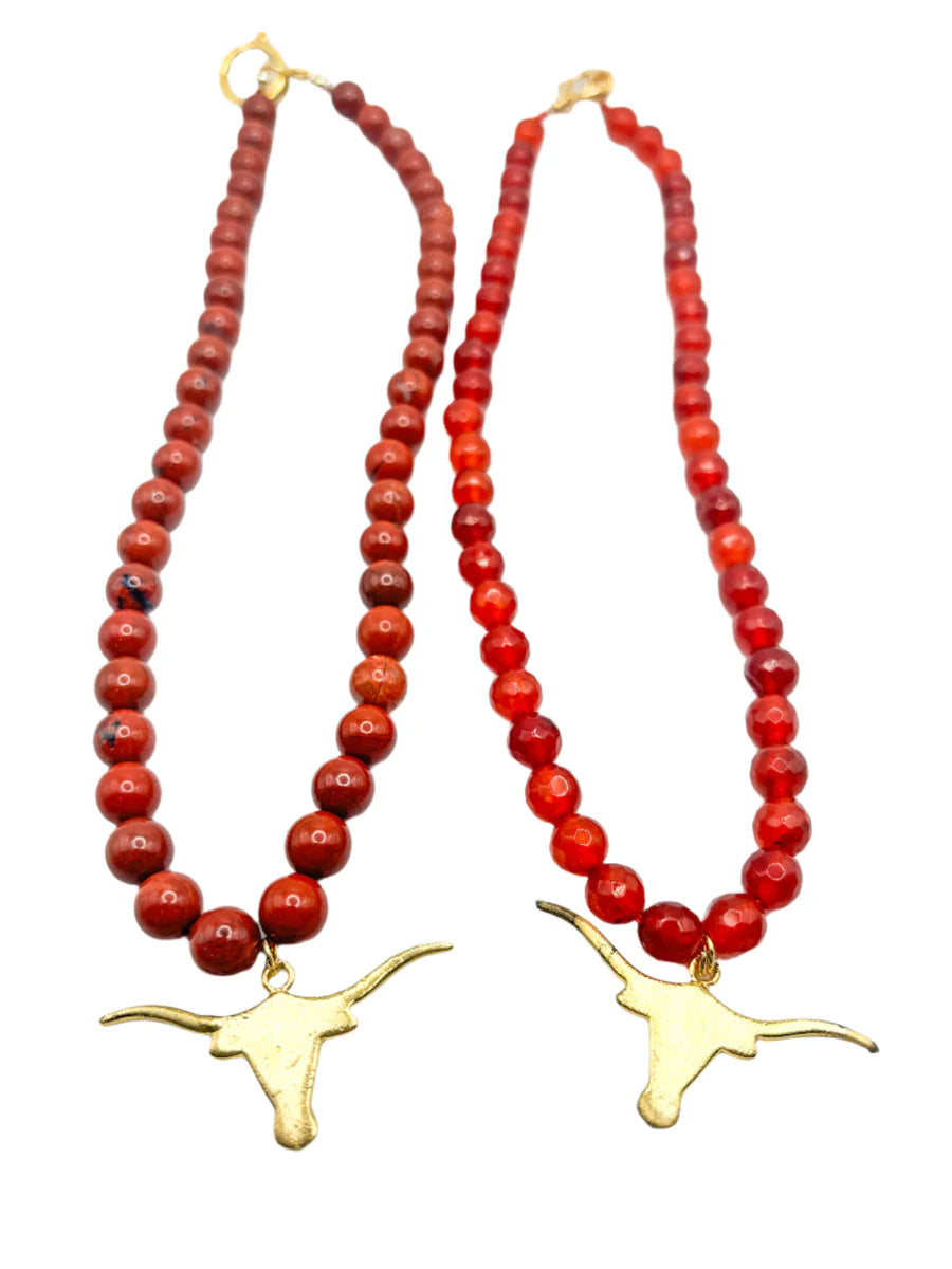 Longhorn Necklace Flat Charm