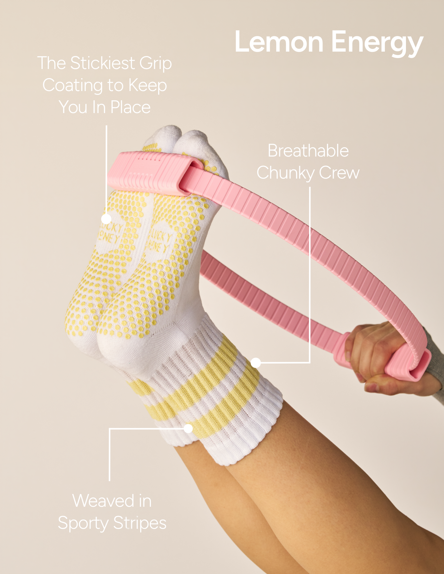 LUCKY HONEY - The Chunky Crew Grip Sock