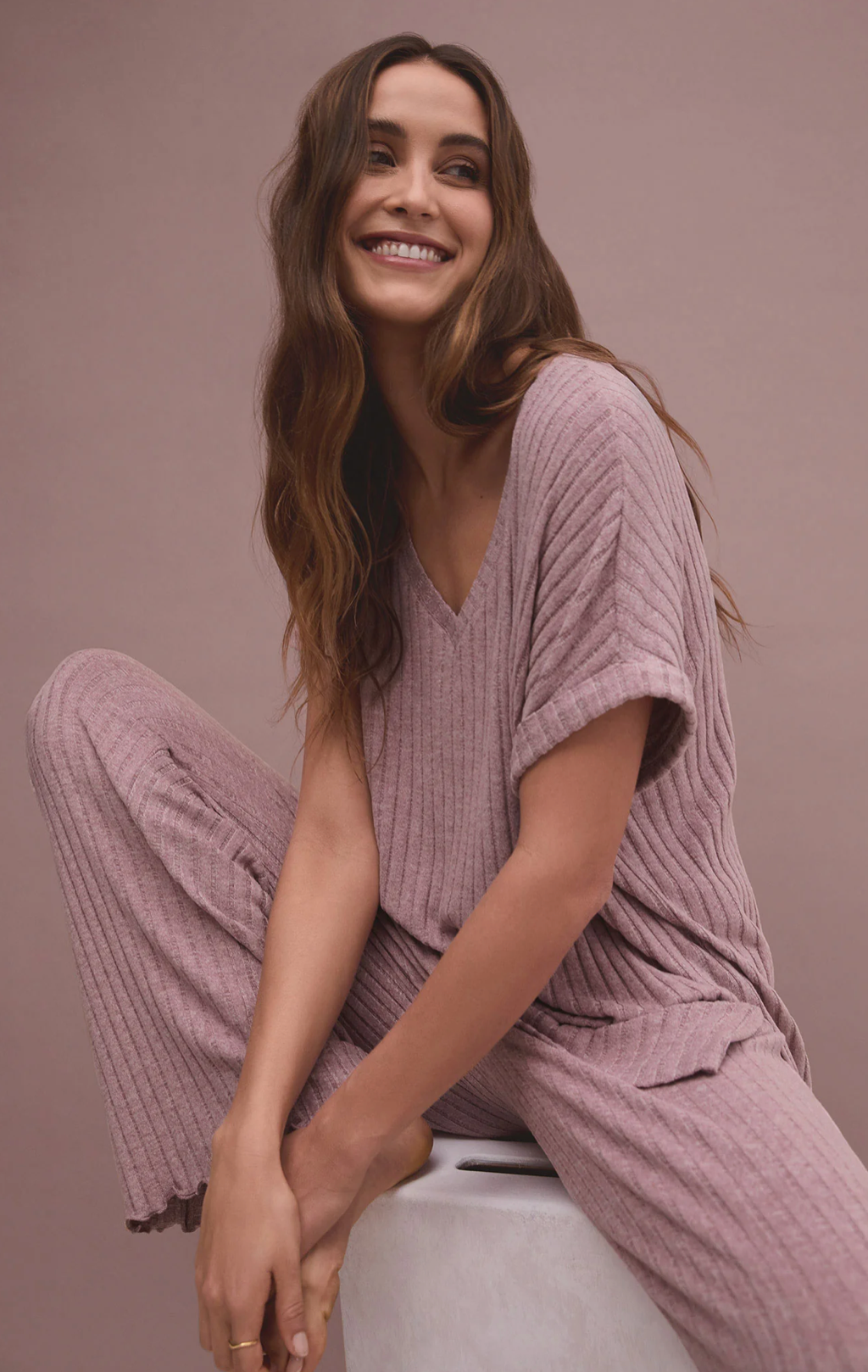 Take it Easy Ribbed Tunic - Pant Sold Separately