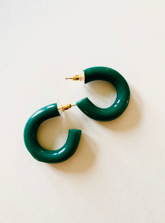 Clay & Resin Chunky Hoop Earrings