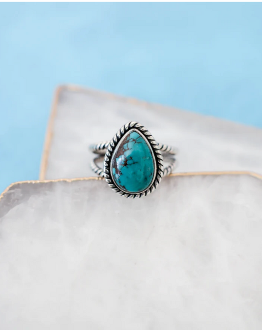 Positano Turquoise Ring in Silver