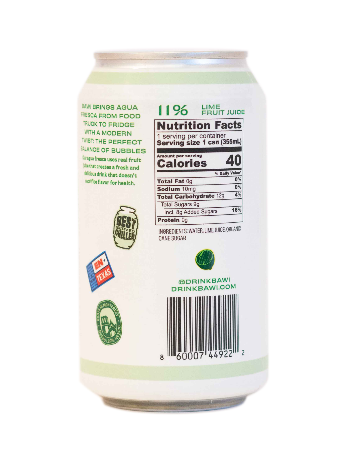 Bawi Agua Fresca - El Limón Sparkling Agua Fresca - 12pk