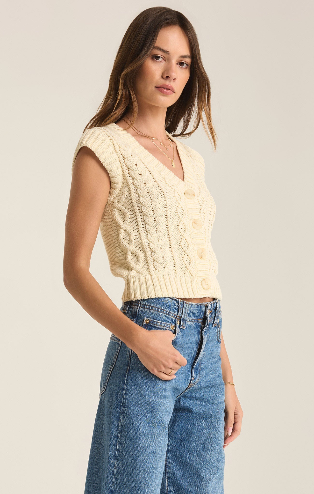 Adrift Sweater Vest - Addie Rose Boutique - Austin